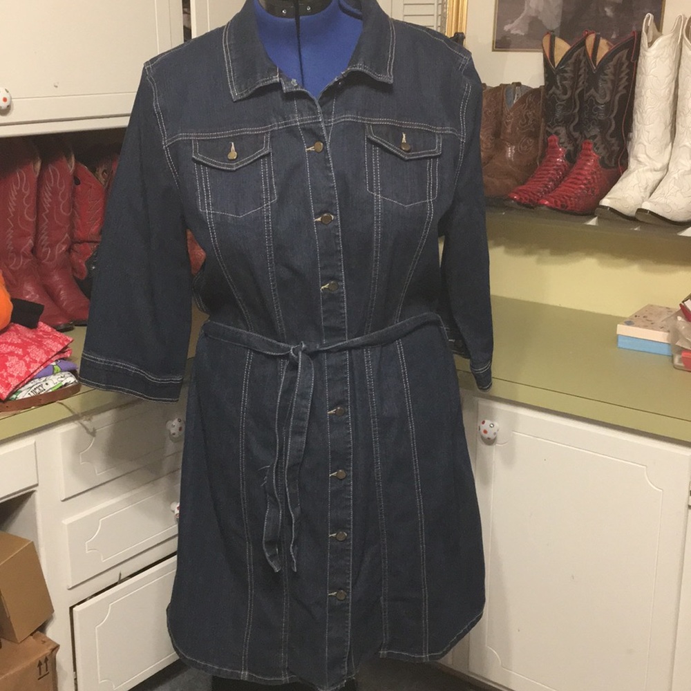Denim Button Down Dress